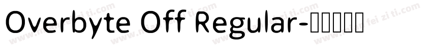 Overbyte Off Regular字体转换